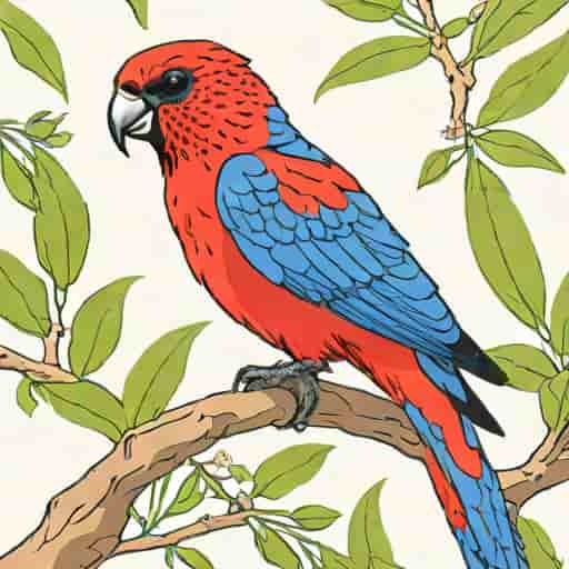 Crimson Rosella Juvenile