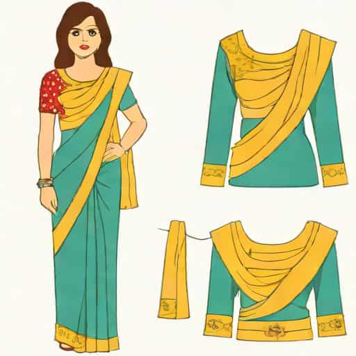 Designer Blouse With Plain Saree