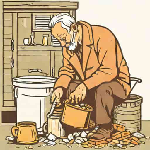 Elderly Person Living In Filth