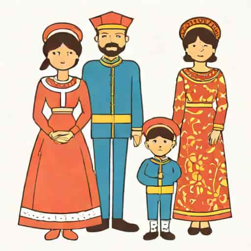 Family Twinning Traditional Dress