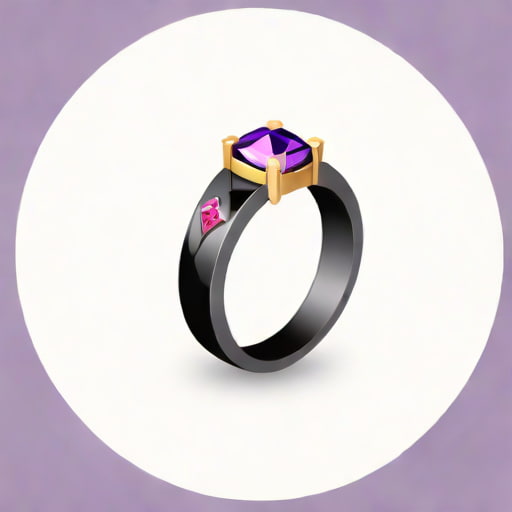 Genshin Purple Obsidian Ring