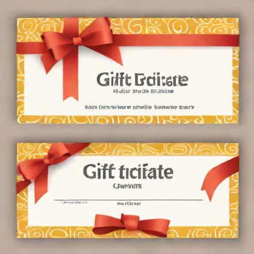 Gift Certificate Printable