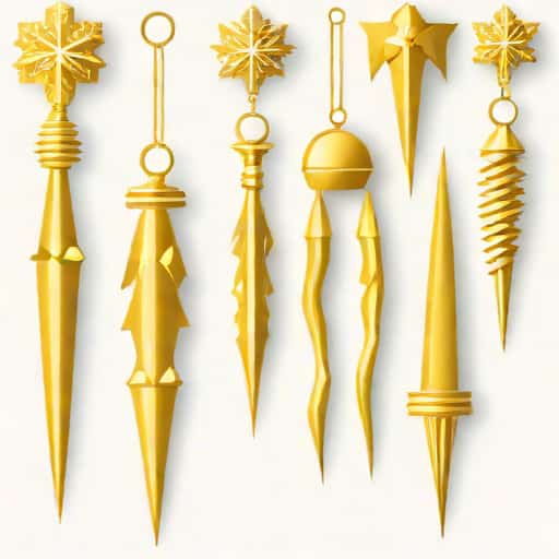 Gold Icicle Ornaments