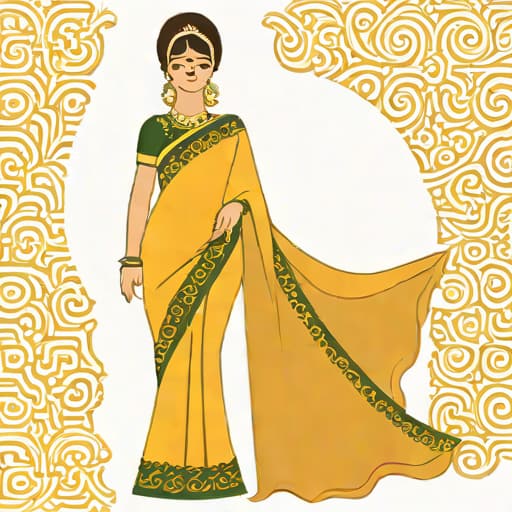 Golden Saree For Dusky Skin