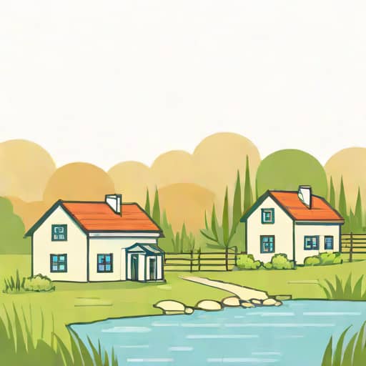 Houses Northwest Of The Watermill