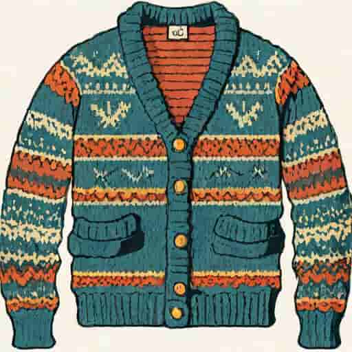 Kapital 7g Boro Gaudy Knit Cardigan