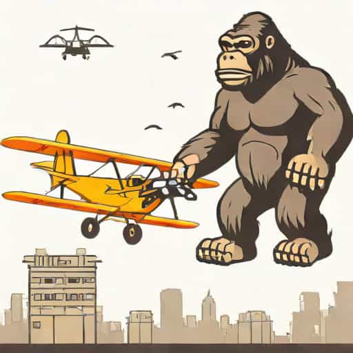 King Kong Swatting Planes Gif
