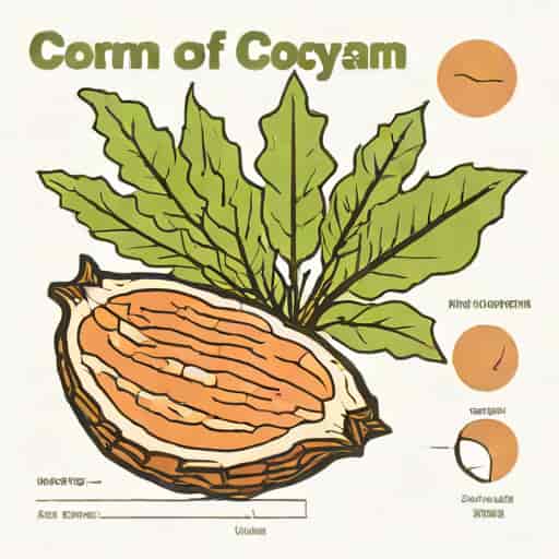 Labelled Diagram Of Corm Of Cocoyam