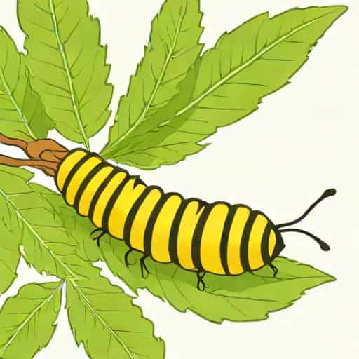 Monarch Caterpillar Ready To Pupate