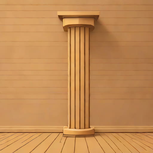 Oak Basement Column Cover