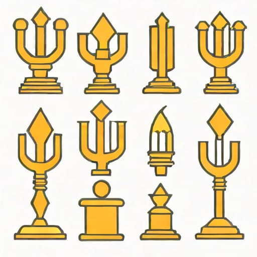 Pictures Of Menorahs And Dreidels