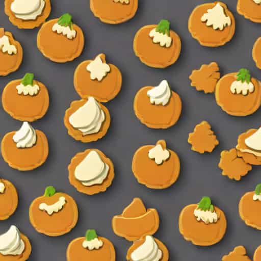 Pumpkin Cookies With Cream Cheese Frosting