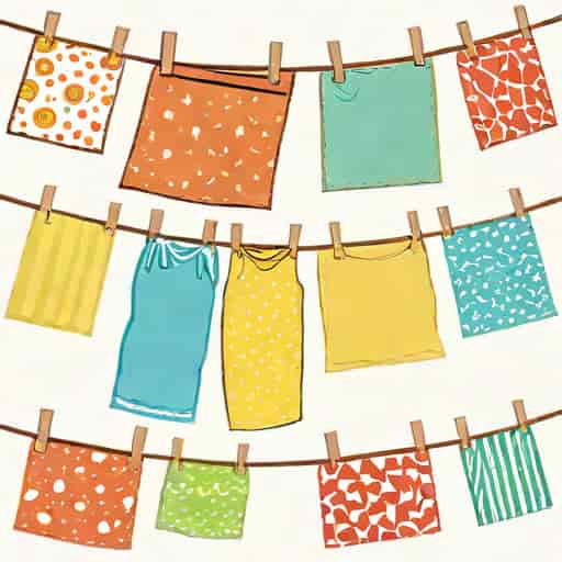 Quilts Hanging On Clothesline