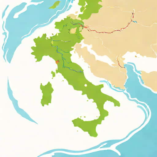 Sea Separating Italy From The Balkans