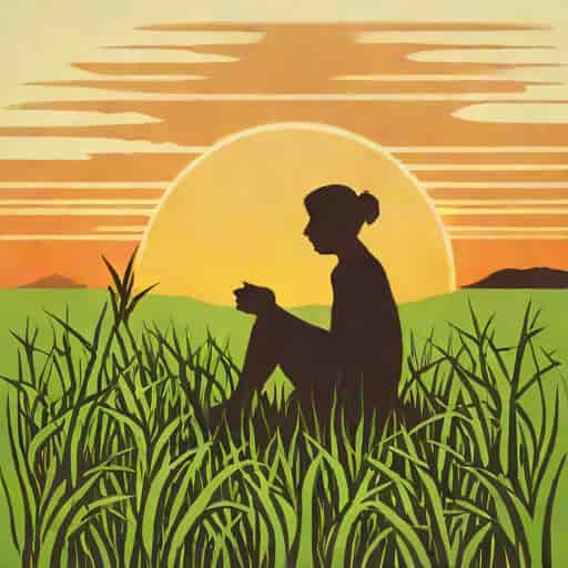 Sunset Found Her Squatting In The Grass