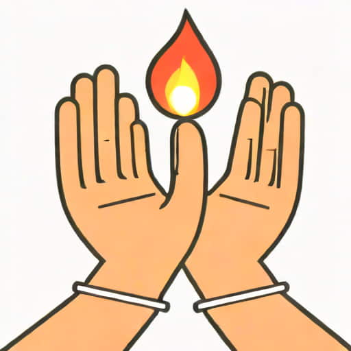 Two Cupped Hands Guarding A Flame