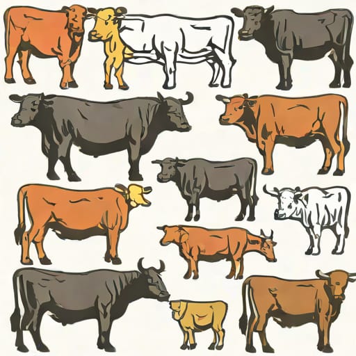 Variety Of Hornless Beef Cattle