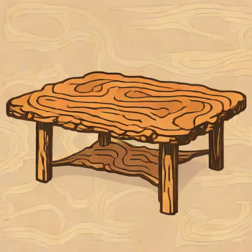 Vintage Burl Wood Coffee Table