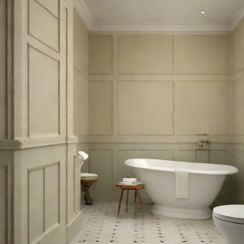 Wainscot Paneling In Bathroom