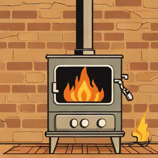 Wood Burner Cracked Firebrick