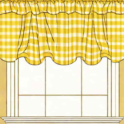 Yellow Gingham Valance