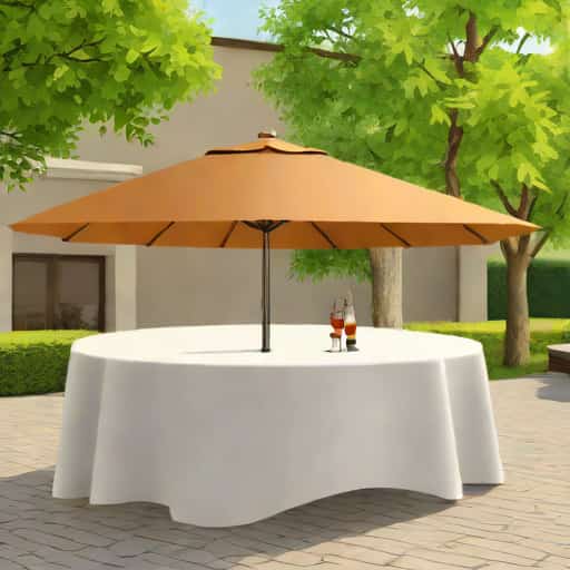 Zippered Outdoor Umbrella Hole Tablecloths