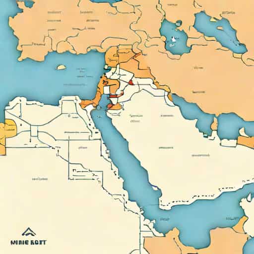 A Map Of The Middle East