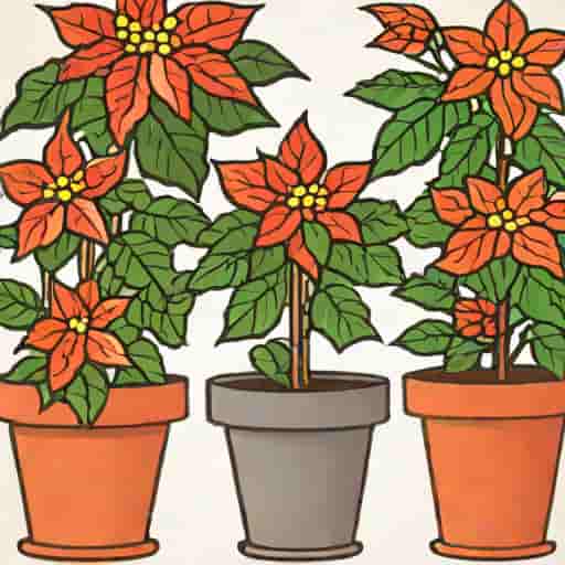 Artificial Poinsettia Plants In Pots