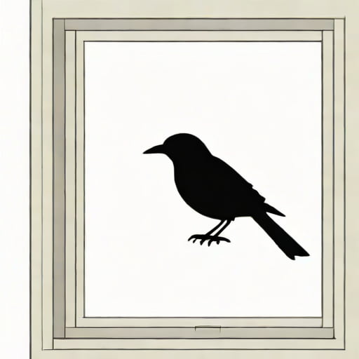 Bird Stunned After Hitting Window