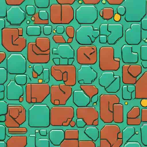 Deep Firebrick Over Textured Turquoise