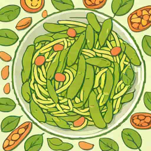 Edamame And Mung Bean Fettuccine