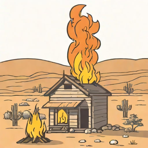 Fire Near Goldfield Ghost Town