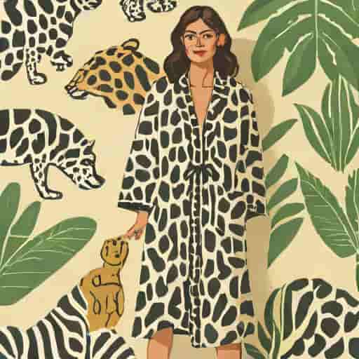 Hayley Menzies Leopardess Cotton Jacquard Duster
