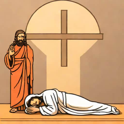 Jesus Prostrate To God Verse