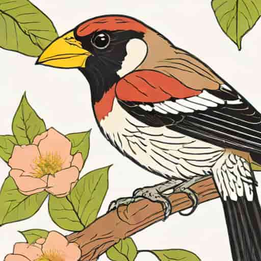 Lang Elliott Rose Breasted Grosbeak
