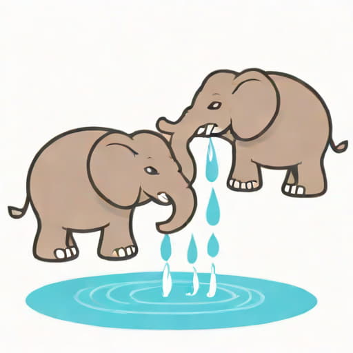 Naughty Elephants Squirt Water
