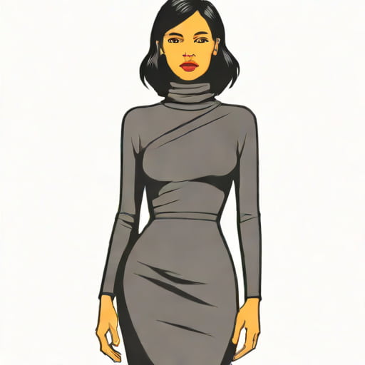 Norma Kamali Turtleneck Dress