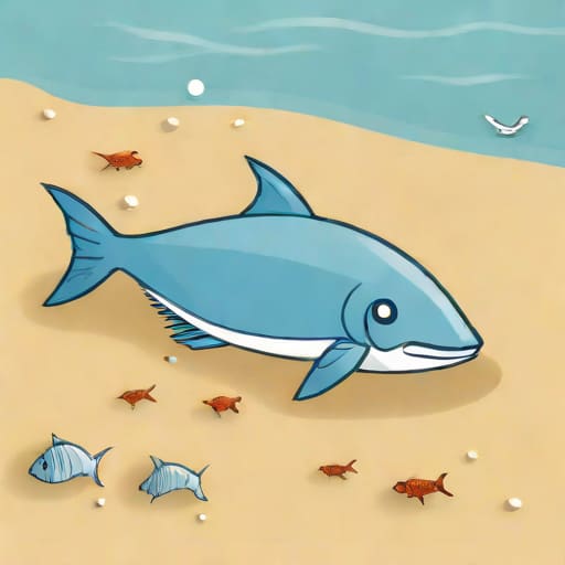 Ocean Sunfish Washing Ashore