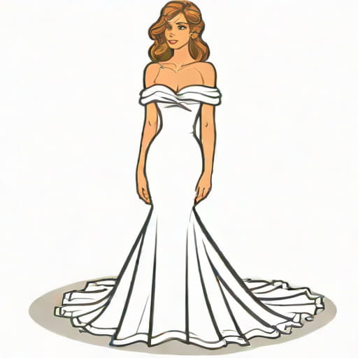 Off The Shoulder Fishtail Wedding Dress