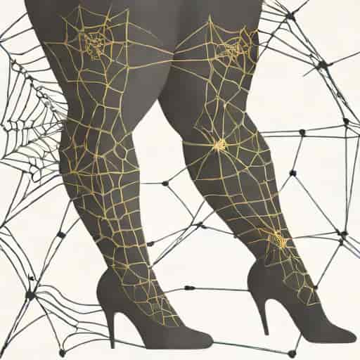 Plus Size Spiderweb Tights