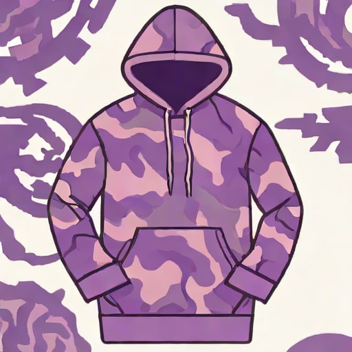 Purple Camo Bigness Hoodie Gta