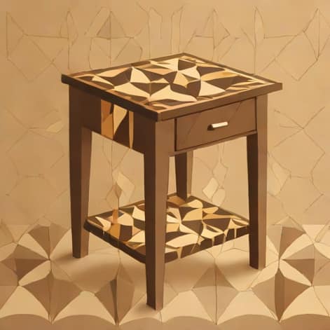 Quillen Marquetry Side Table