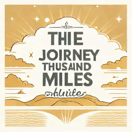 Quote The Journey Of A Thousand Miles