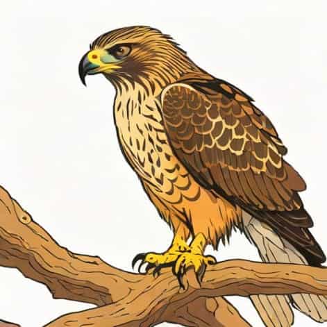Red Tailed Hawk Immature