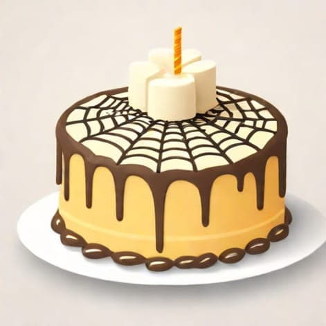 Spider Web Marshmallow Cake
