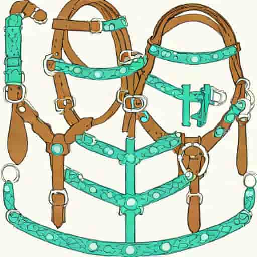 Turquoise Cross Headstall And Breastcollar Sets
