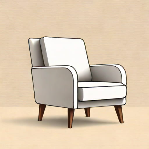 Upholstered Armchair With Ottoman