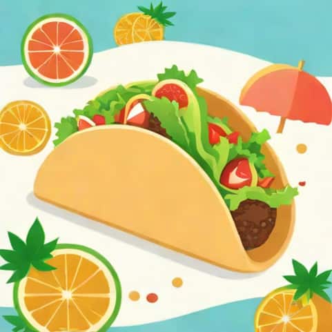 Vegan Taco Coral Island