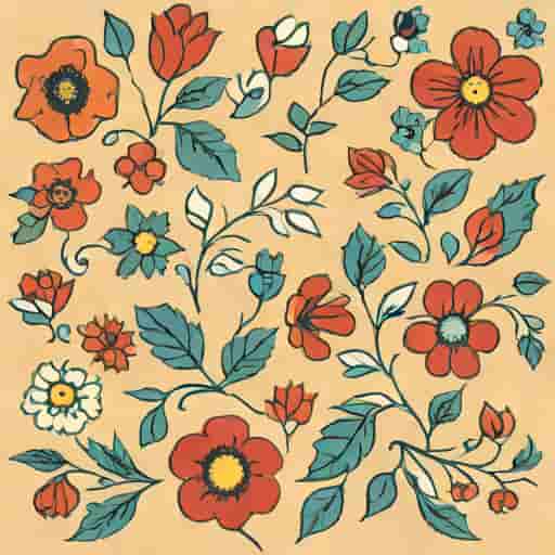 Vintage Floral Crewel