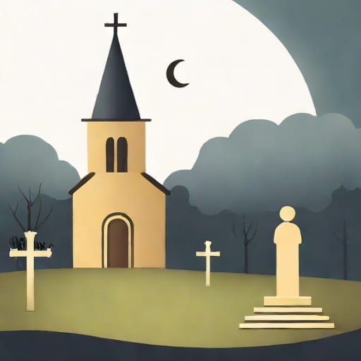 Visitor To A Moonlit Churchyard